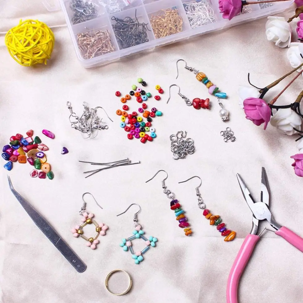 Wholesale DIY supplies jewelry making Kit Tools Charms Findings Beads Wire for Bracelet Necklace Earring Bracelet