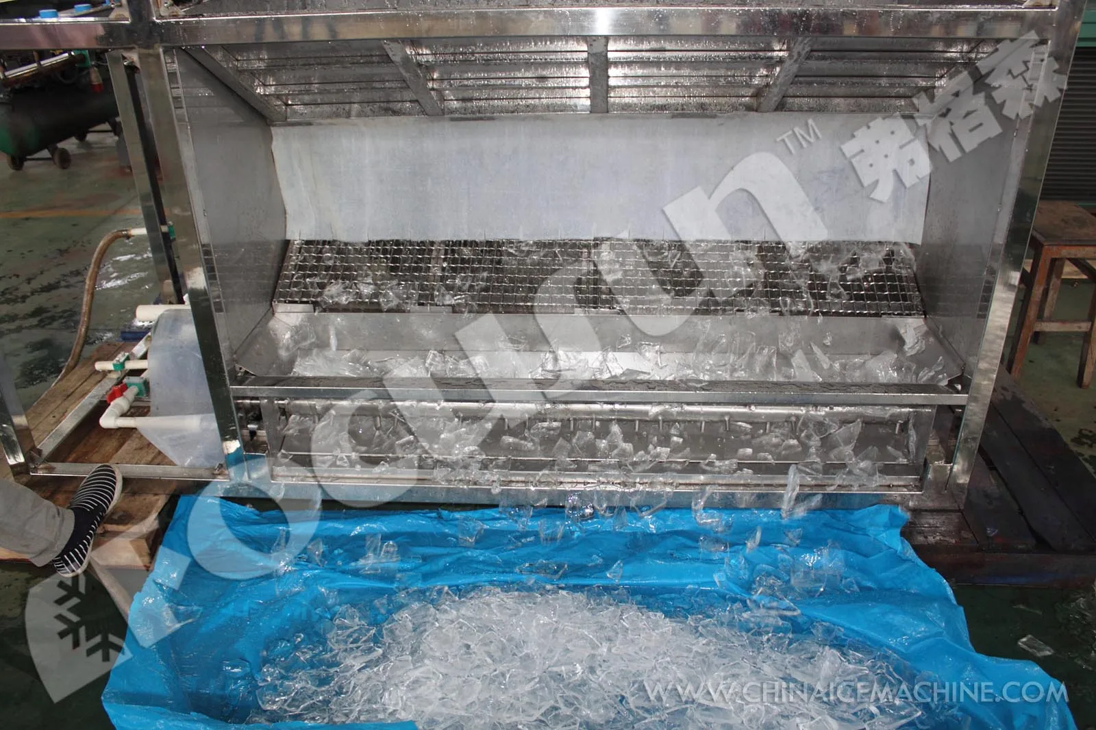 Auto ice maker 2T industrial ice machine for sale plate ice machine