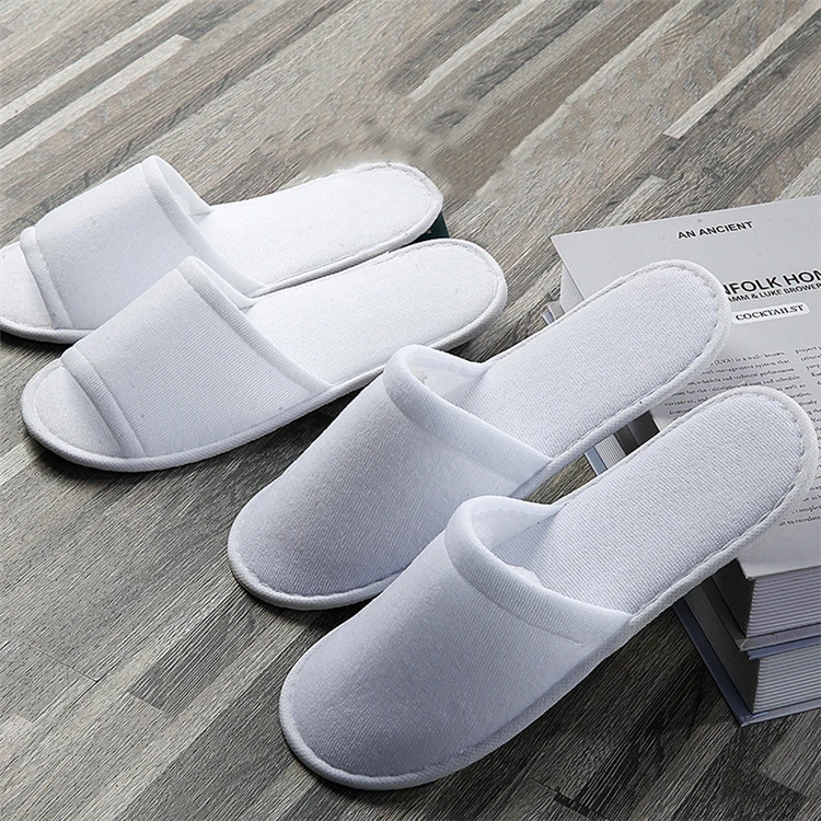 OEM Custom Logo Personalized Wholesale Luxury Cheap White Washable Hotel Room Spa Guest Disposable Slippers