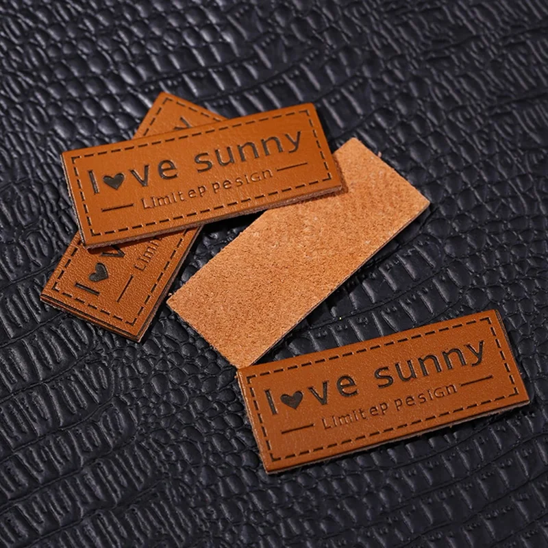 Clothing  Garment Custom LOGO embossed  PU  Leather  Patch