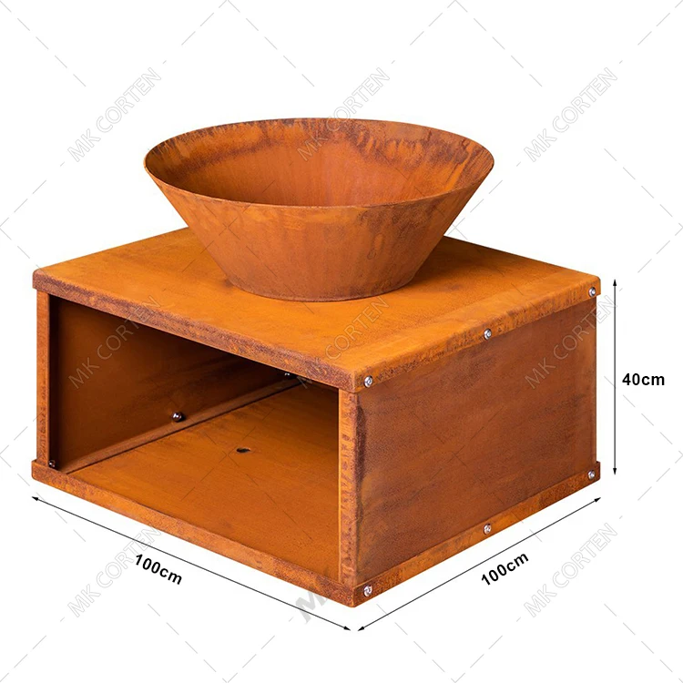Пропан металлическая огненная яма каминная чаша газа corten