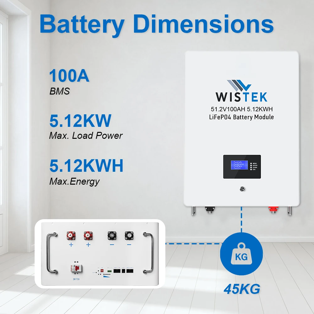 Аккумулятор для домашней системы хранения энергии 48 В 105Ah LiFePO4 LFP литий-ионные аккумуляторы с Smart BMS