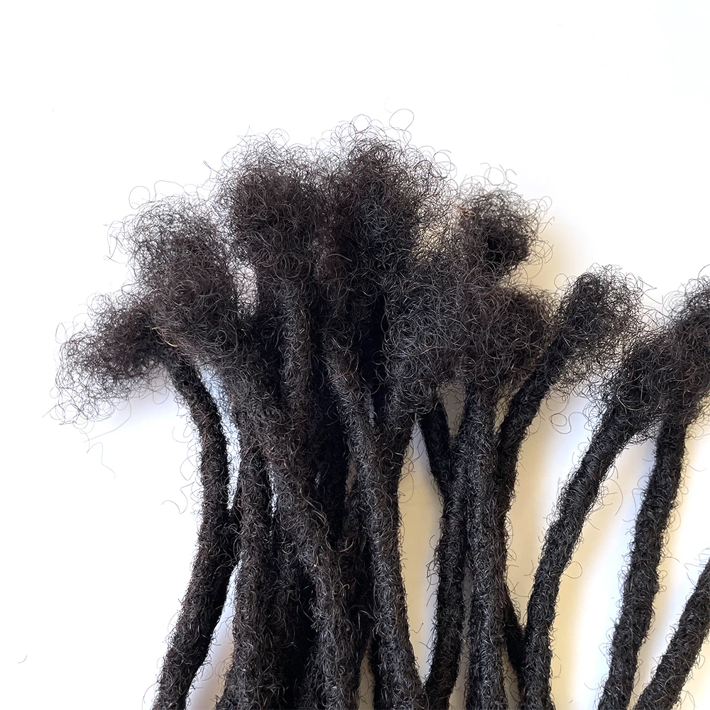 Loc Extension Human Hair Permanent human hair Dreadlocks Extension Can Be Dyed Bleached  loc Extension for Men Women