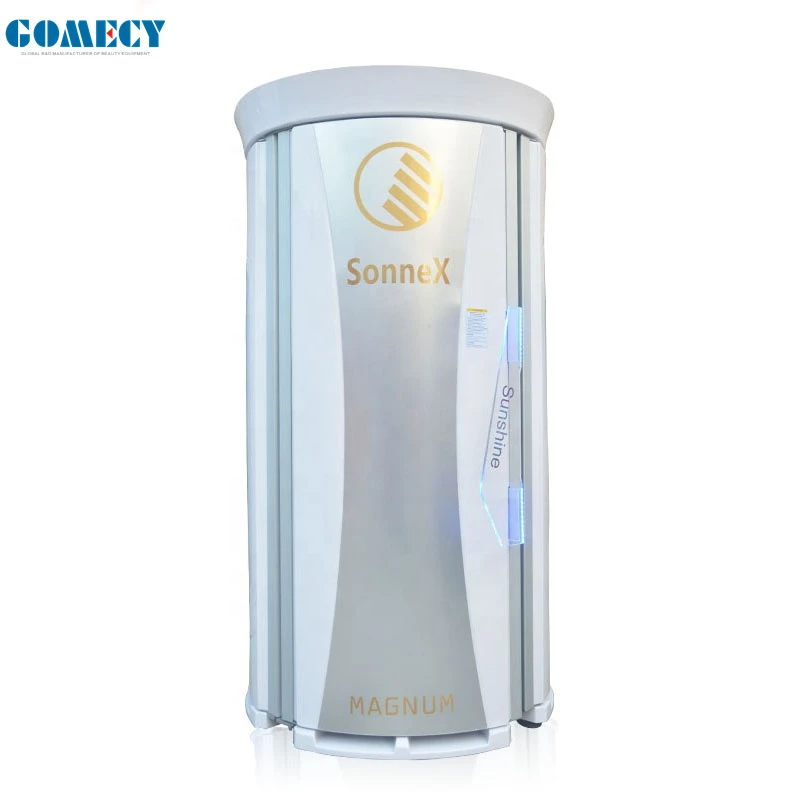 GOMECY New Designed Blue Light Tanning Machine F10 Standup Solarium Tanning Booth With Cosmedico Lamps For Skin Therapy