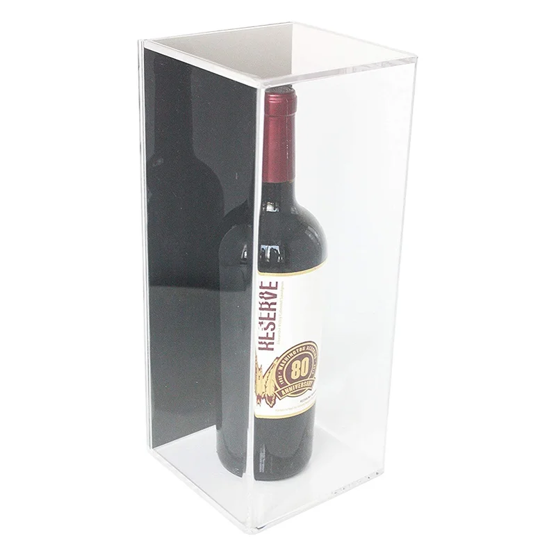 Custom Wine Showcase Box For Retail Clear Acrylic Wine Box