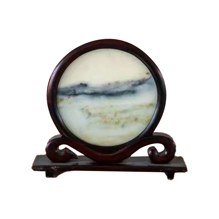 
Fashion Modern 200*200mm Stone Crafts Wooden Frame Decorations For Home 