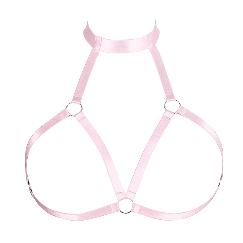 Plus Size  Women Body Harness Top  with Adjust Festival Present Party Night Lingerie Top