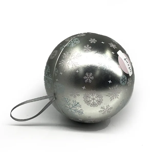  Рождественские металлические подарочные коробки в форме шара жестяная коробка с лентой