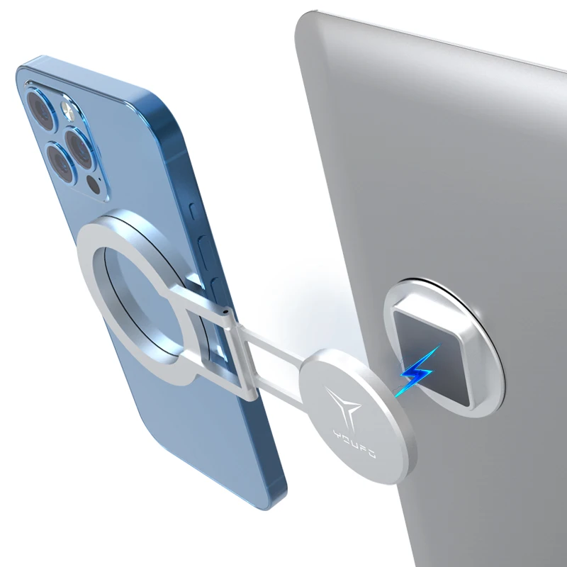 Factory Customized Logo Aluminum Alloy Magsaf Portable Laptop Side Magnetic Screen Extension Phone Holder