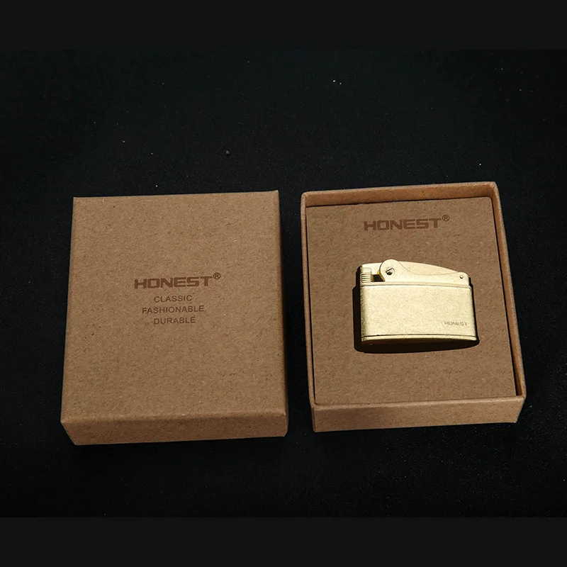 Retro style metal kerosene oil  refillable lighter for men gift
