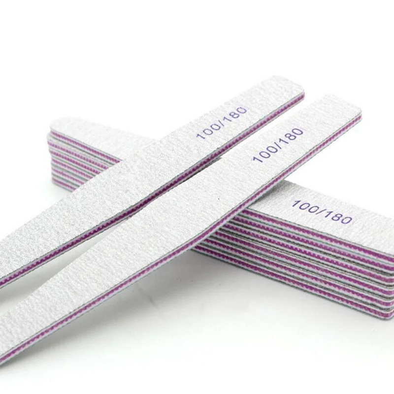 25pcs 100/180 Nail Files Block Buffer Pedicure Manicure Nail Polish Files Beauty Tool Professional Nail Files Tools