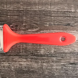 Customized 2.5inch 100% Polyester Plastic Red Handle Flat Paint Brush