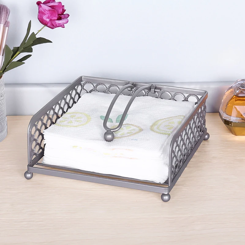 Farmhouse Steel Flat Napkin Holders for Tables Dining Table Kitchen Counter Top
