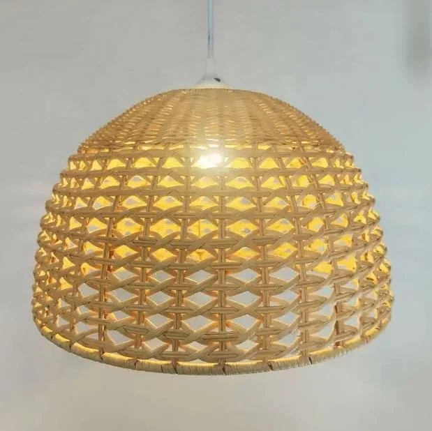 Artificial Rattan Lampshade Lamp Shade Rattan Woven Lampshade Table Lamp Cover Replacement Lamp Shade