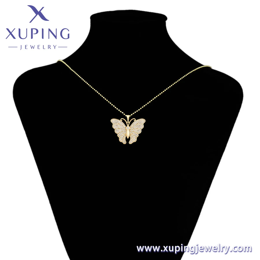 A00916728 xuping jewelry Korean popular exquisite animal series butterfly diamond 14K gold color jewelry set