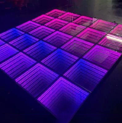  Высококачественный RGB зеркальный стеклянный СВЕТОДИОДНЫЙ танцпол кирпичные огни для дискотеки ночного