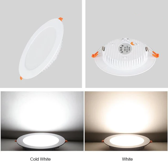 
6 inch Factory supply new hotel recessed wholesale lampu luces 6W 9W 12W 18W round smd led ultra slim ceiling light downlights 