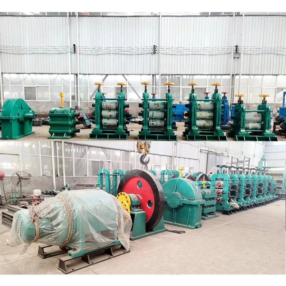 Small scale automatic deformed bar steel bar iron wire rod steel rebar making machine production line hot rolling mill machinery