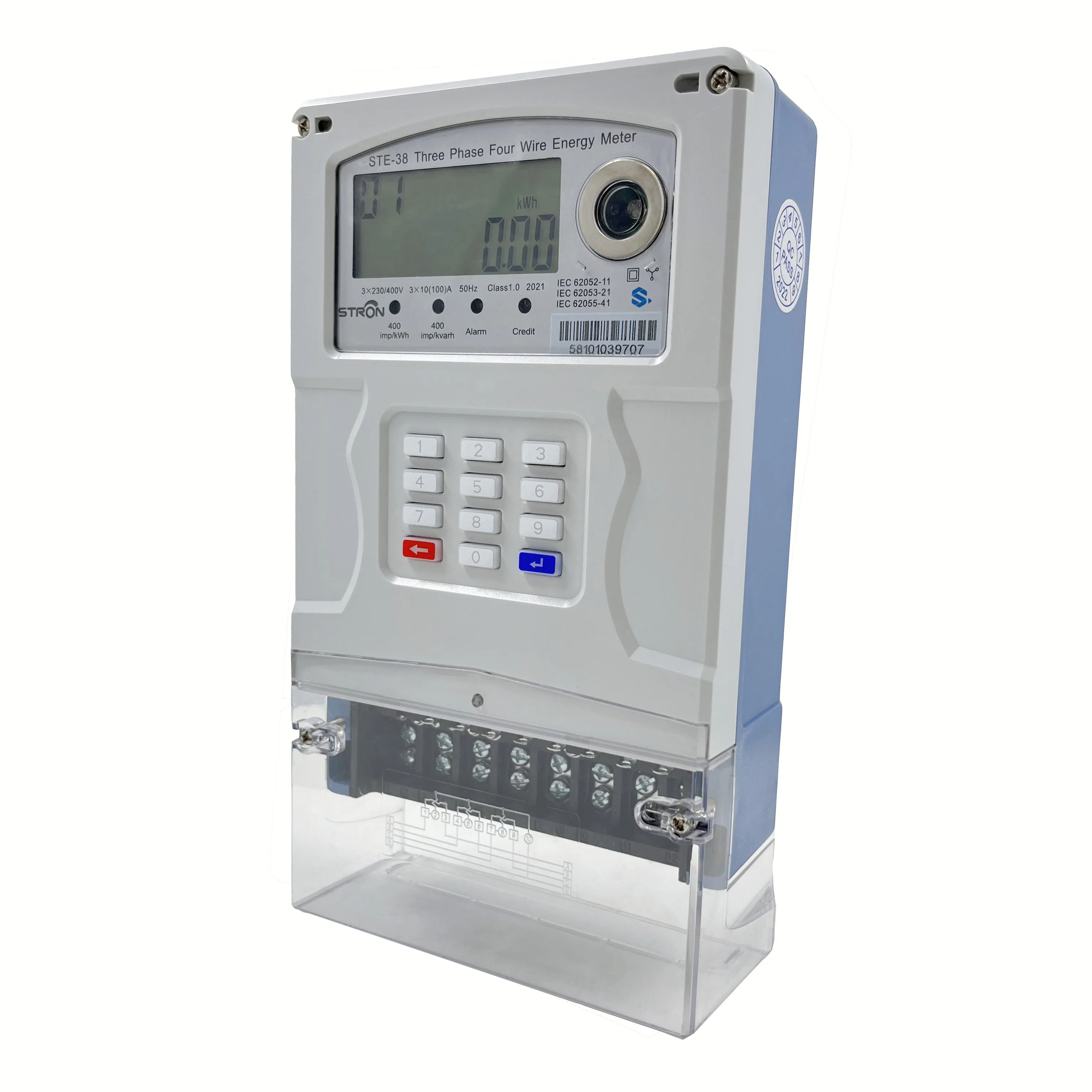 Dual Source STS Keypad Intelligent prepaid 3 Phase Smart Electricity Meter with Vending Software