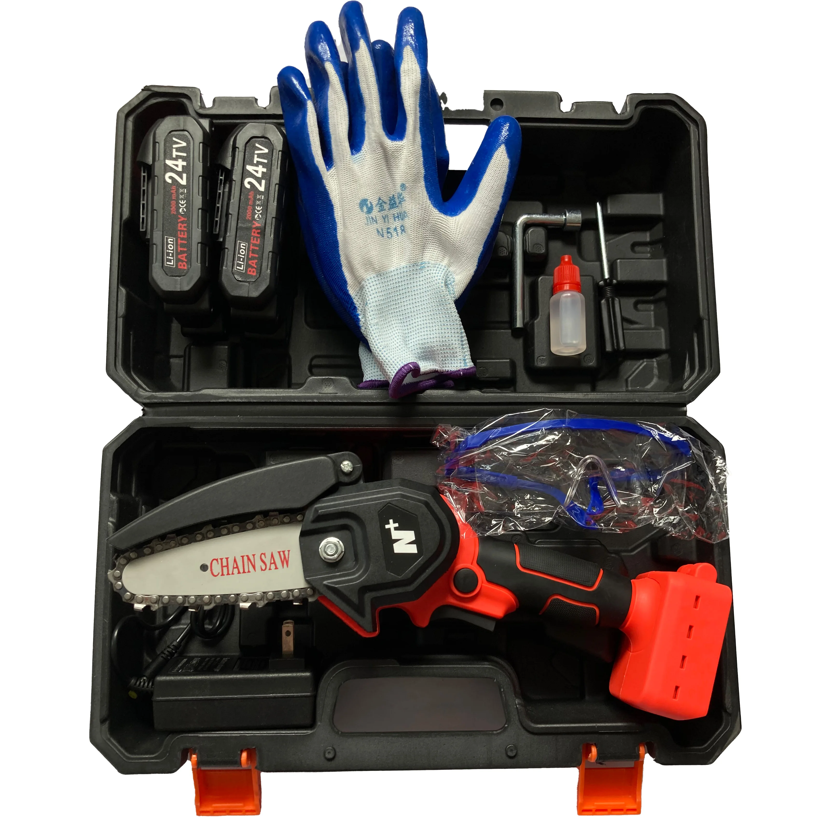 New Energy Nplus Portable Electric Chainsaw 4 Inch Mini Chain Saw for branches