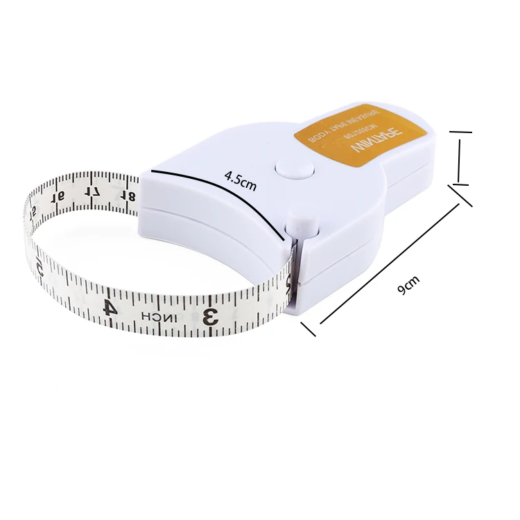 Ecofriendly Tape Measure Recycled Printing Small Case Two Sided Body Tape Tan for Sport Pregnant Waist