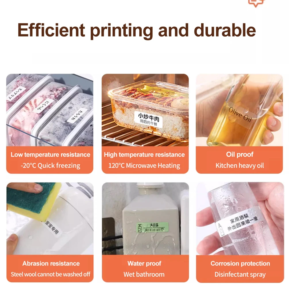 15mm Mini Label Printer Thermal Transfer Sticker Label Printer with Red Blue White Green Black Ribbon Multiple Color Options