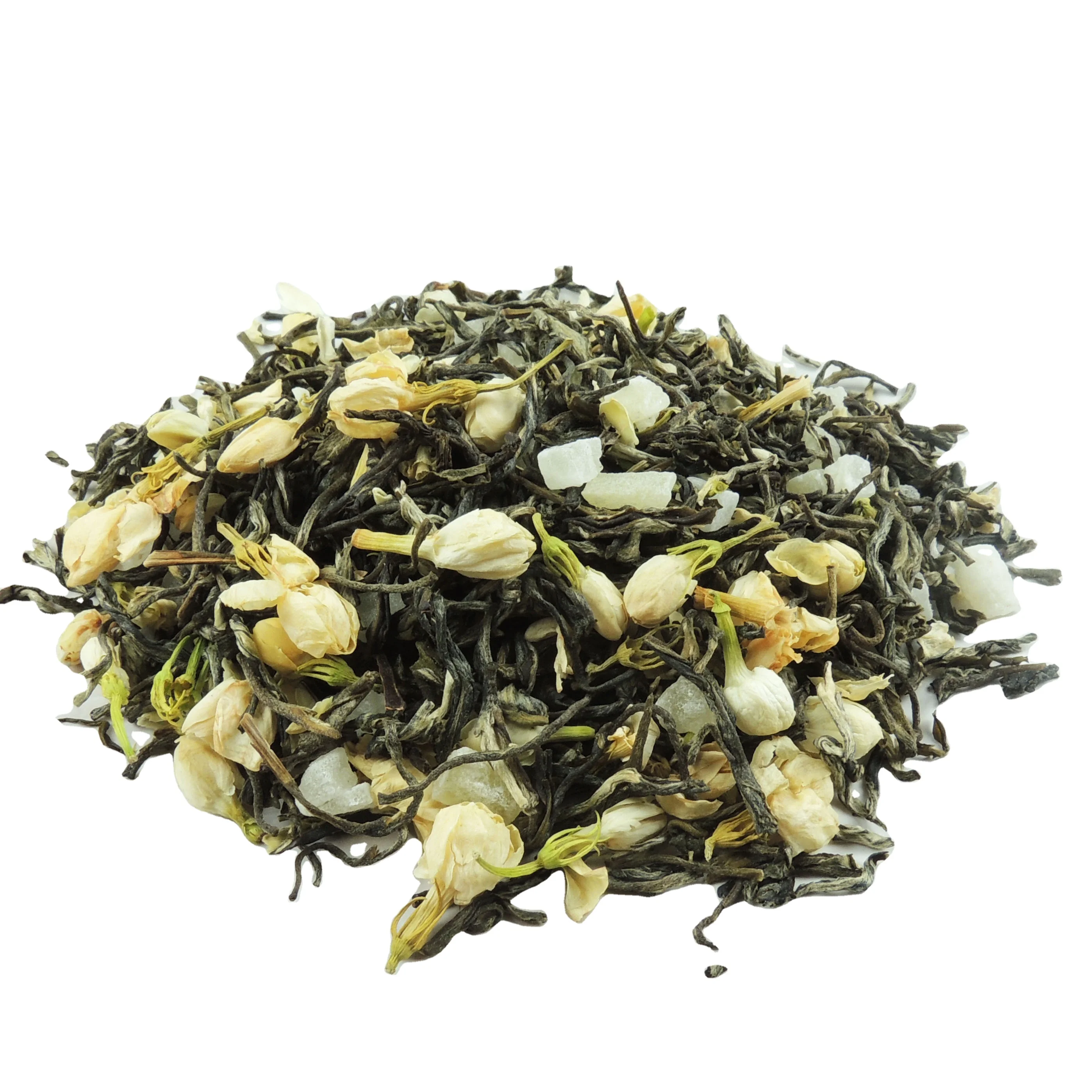 Factory supply natural dried fruit tea Jasmine white peach green tea blended flavor bulk tea