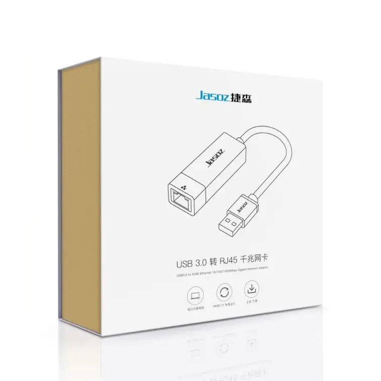 Jasoz Usb 3.0 To Rj45 Gigabit Network Hub Converter Usb To Rj45 Lan Ethernet Adapter Cable 1000mbps For Laptop