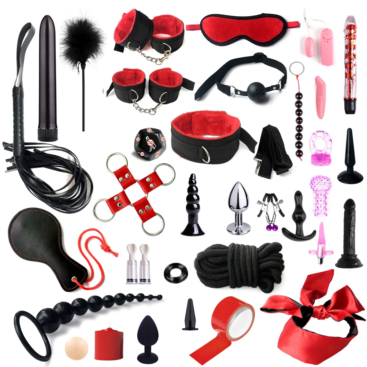 wholesale 35 pcs per set saxy toys china bondage leather sm set wrist and ankle cuffs set bondage