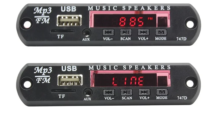 Blue tooth5.0 DC12V BT module mp3 wma decoder audio player board shell decoder board for car