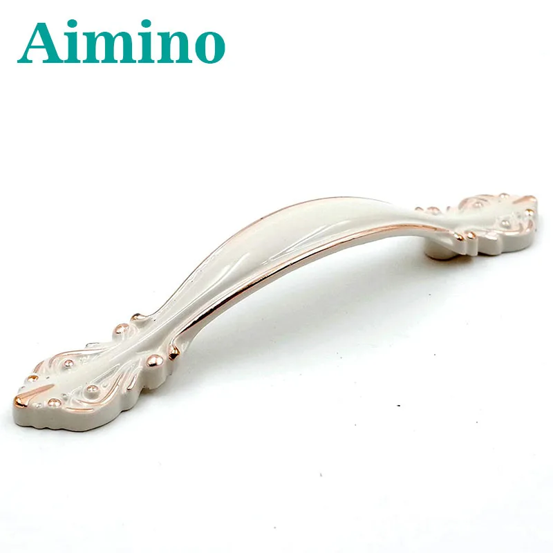 Дверная ручка AIMINO в европейском стиле для шкафа цвета слоновой кости, современный минималистичный шкаф с выдвижными ящиками, античная садовая ручка для шкафа