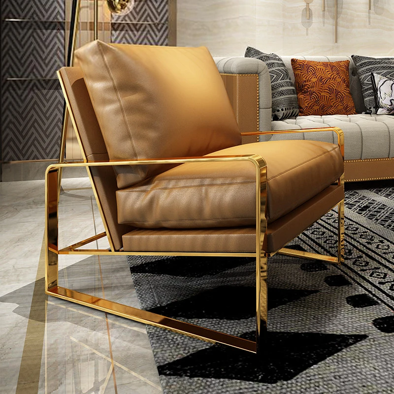 Современный дизайн в скандинавском стиле легкий роскошный кожаный