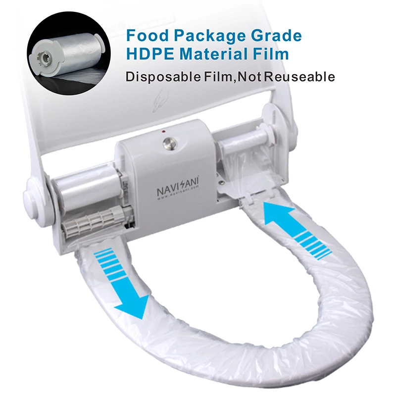 Sensor Disposable Toilet Seat With Auto Changing Plastic Film Toilet Seat Covers