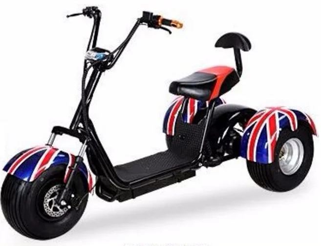 Can be customized 45km/h three wheels 12inch Citycoco 1500w Touring Scooter Moto Electric Chopper Motorcycle