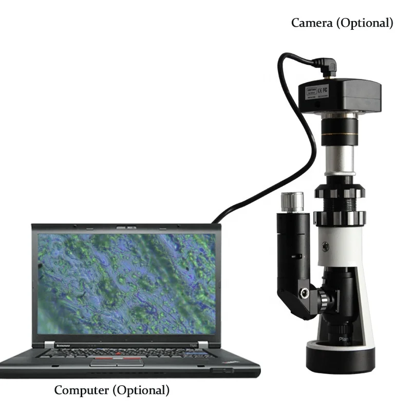 BJ-A Portable Handheld Metallurgical Microscope with Eyepiece (10X, 12.5X) & Magnetic Base