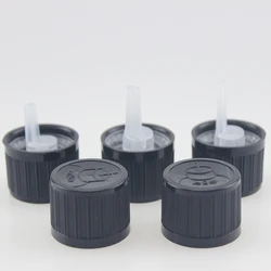 Hot sale 18mm CRC childproof essential oil bottle plastic cap With short Dropper Insert
