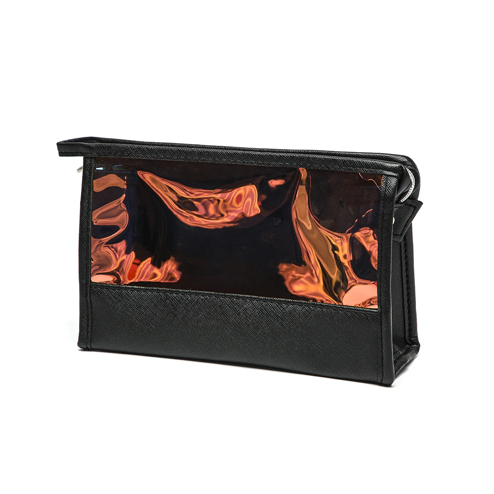 Shinetai Custom Logo Colorful Laser PVC PU or TPU Make Up Bag Zip Lock Glitter Cosmetic Bags