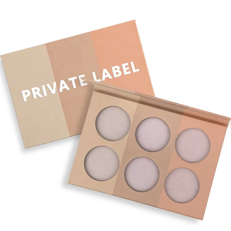 Makeup Princess Custom DIY Highlighter Blush Palette No Logo rubor resaltador Contour Blush Highlighter For Makeup