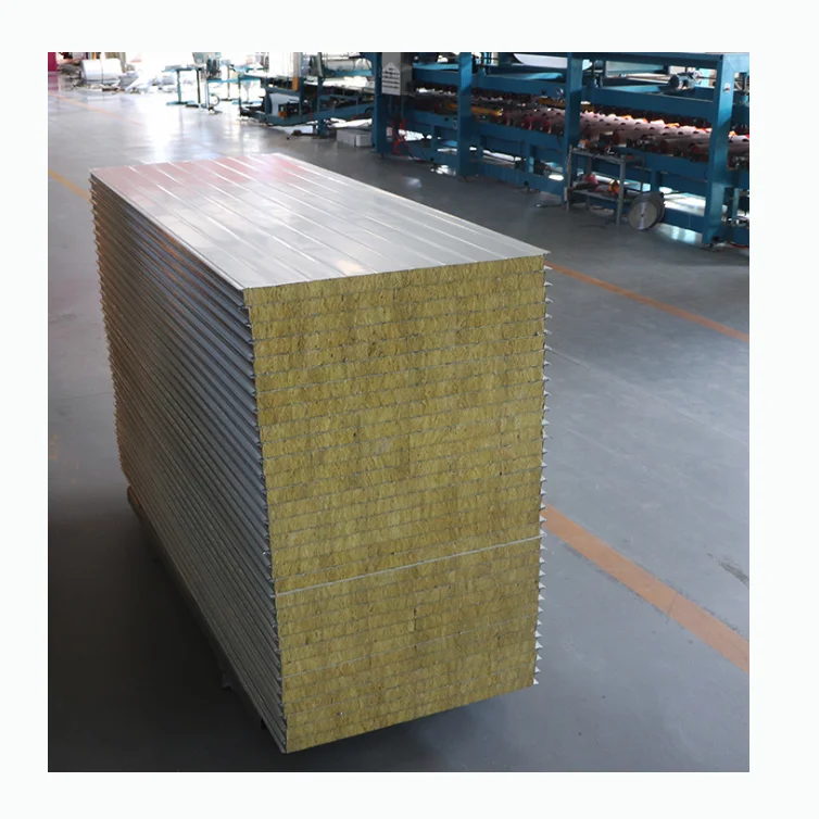 Thermal insulation wall panel rock wool sandwich panel  for wall and roof