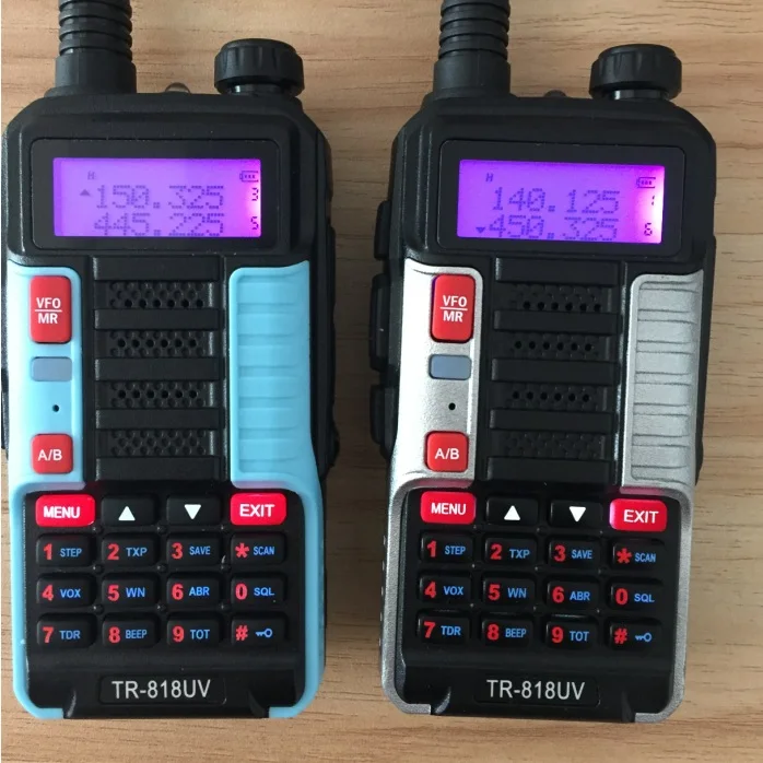 TR-818UV 5 Вт высокомощный портативный трансивер uhf vhf long range walkie talkies 20 км