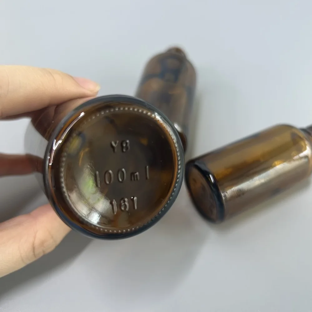 30ml Transparent amber mini travel sample bottle dropper glass essential oil vials