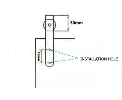China Supplier Manufacture Mini Sliding Double Barn Door Hardware Roller Track Kit Cabinet Closet