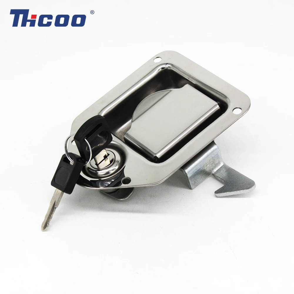 Stainless Steel SUS304 Flush Mount Truck Toolbox Door Locks Paddle Latch Lock