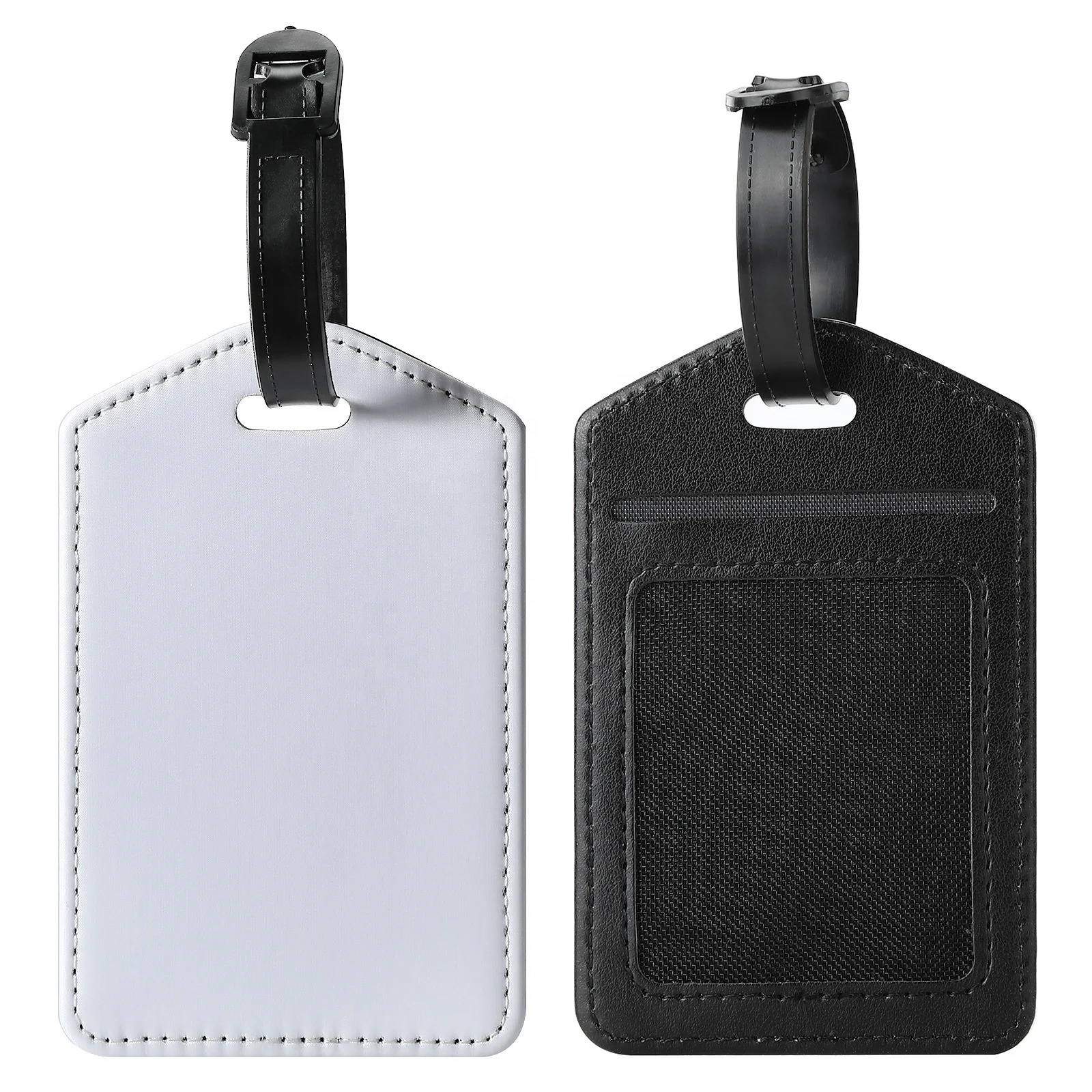 Customized Outdoor Suitcase Tag Sublimation Blank Polyester Travel Luggage Tag