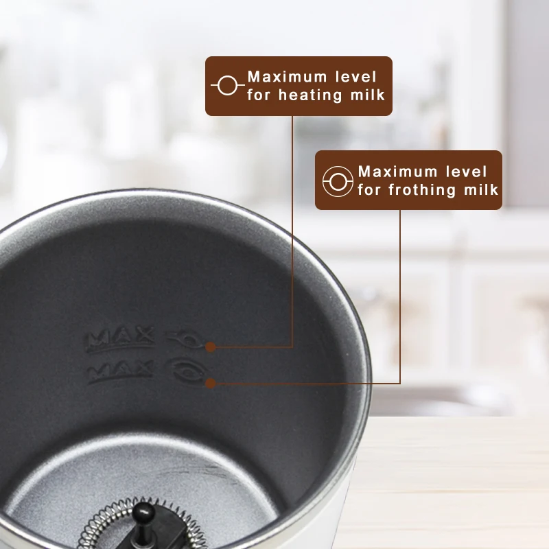 automatic electric milk frother coffee steamer with cup milk foam maker