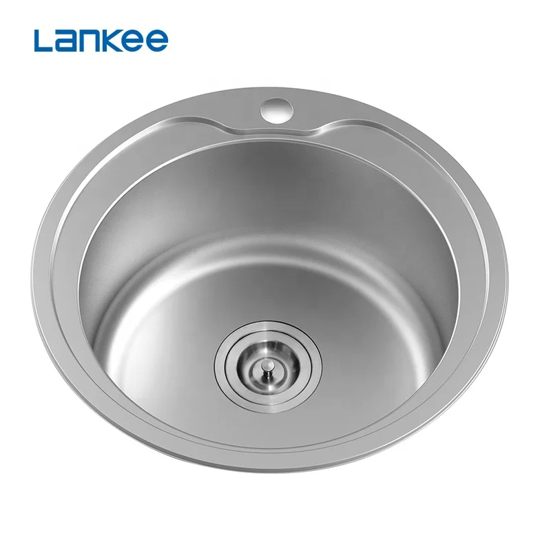 18.5'*6.3' single round bowl kitchen sink stainless steel