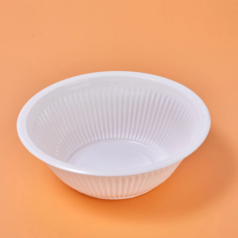 Factory Wholesale 7 Oz Disposable Plastic Hot Soup Bowls Pp Take Out White Food Round Storage Food Container