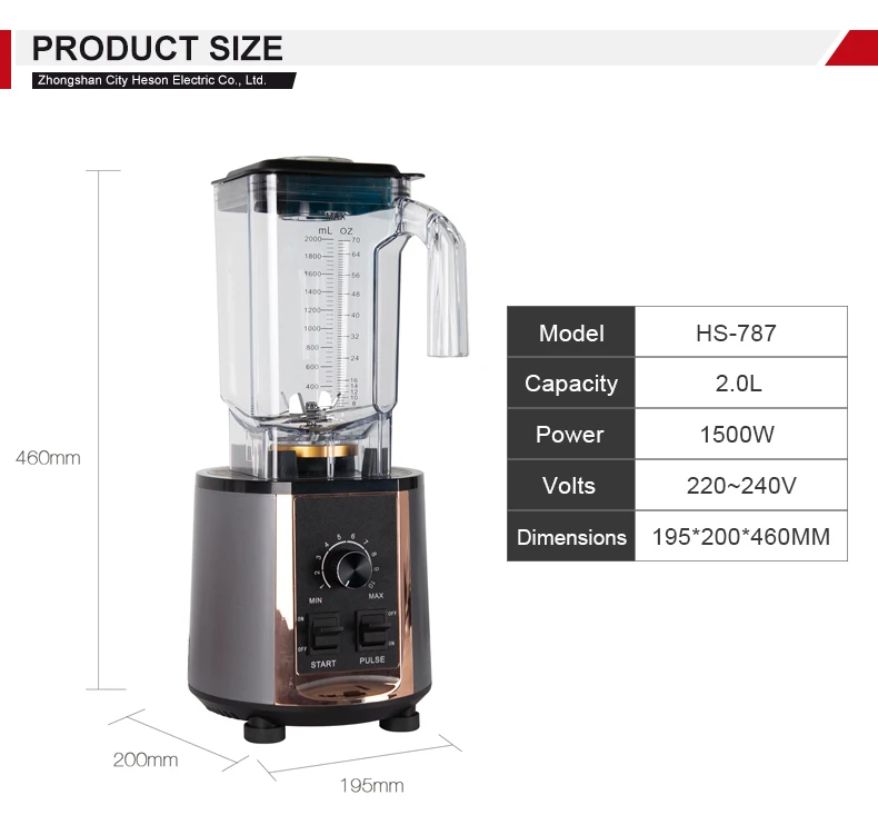 Hot sale Commercial Juicer Ice Fruit Smoothie Blender Heavy Duty Smoothie Blender