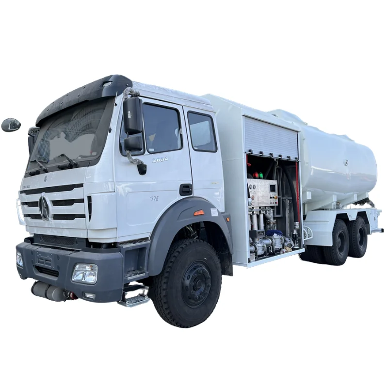15KL 18KL 20KL Helicopter Refueling Trucks BEIBENZ 10 tyres new Aviation Kerosene Truck RHD mobile fuel bowser truck for planes