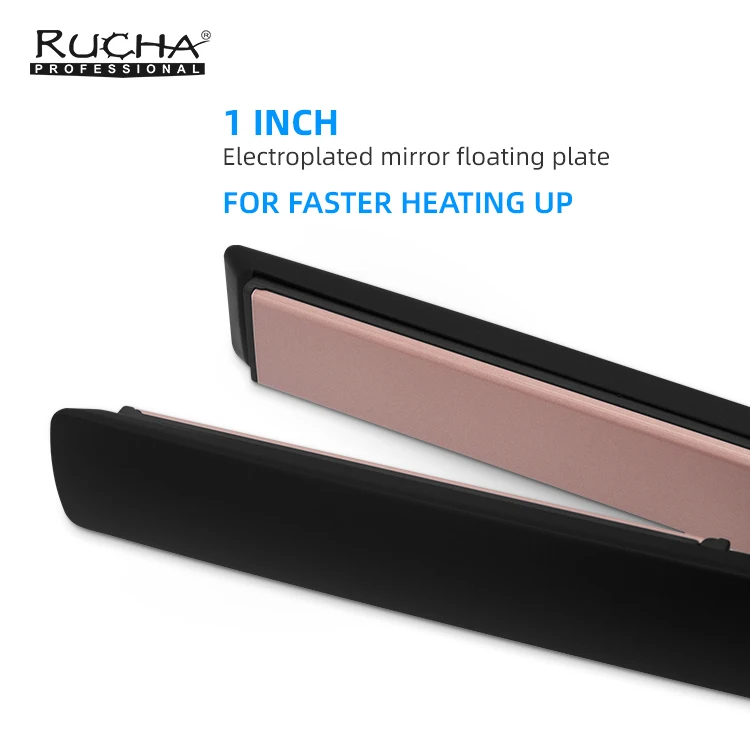 Professional 450 Degrees Hair Straightener electroplated Plate Flat Iron 1inch Touch Screen Smart Hair Straightener